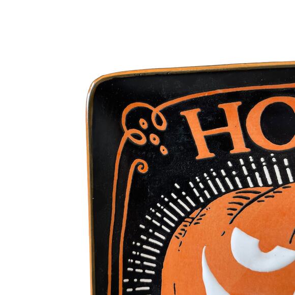 Eli + Ana Halloween HOCUS POCUS HAUNTED PUMPKIN Ceramic Salad Plates 4pc NEW - Picture 10 of 13